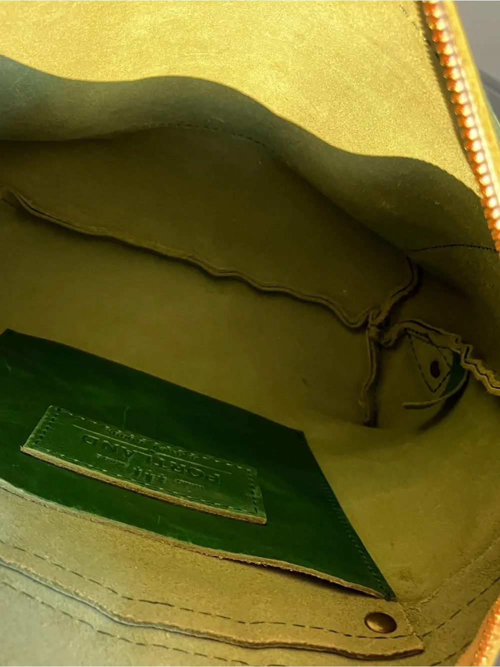 Portland Leather Goods Cowboy Mint large tote backpack